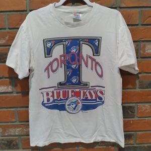 Vintage Blue Jays 1993 graphic single stitch white crew neck t-shirt